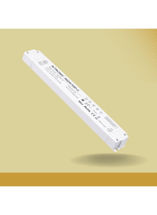 KTRONIC 100W 24V LED Driver – Ultra Slim LED Driver, 110-277VAC to 24V DC 4.17A MAX. - Image 1